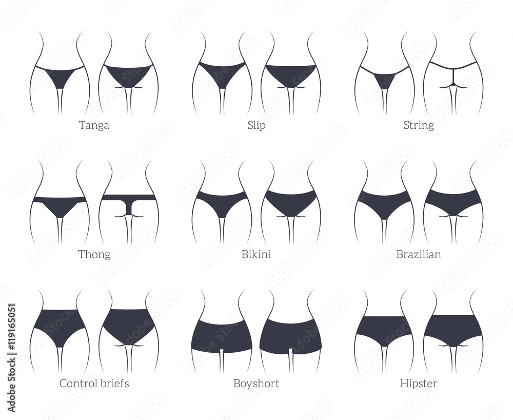 differnet types of bikini mathau gwahanol o bicini