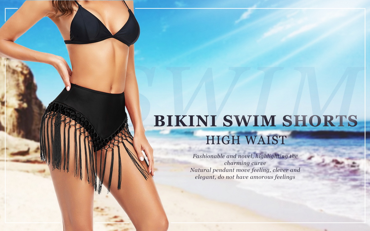 bikini swim shorts high waist bikini swembroekie hoë middellyf