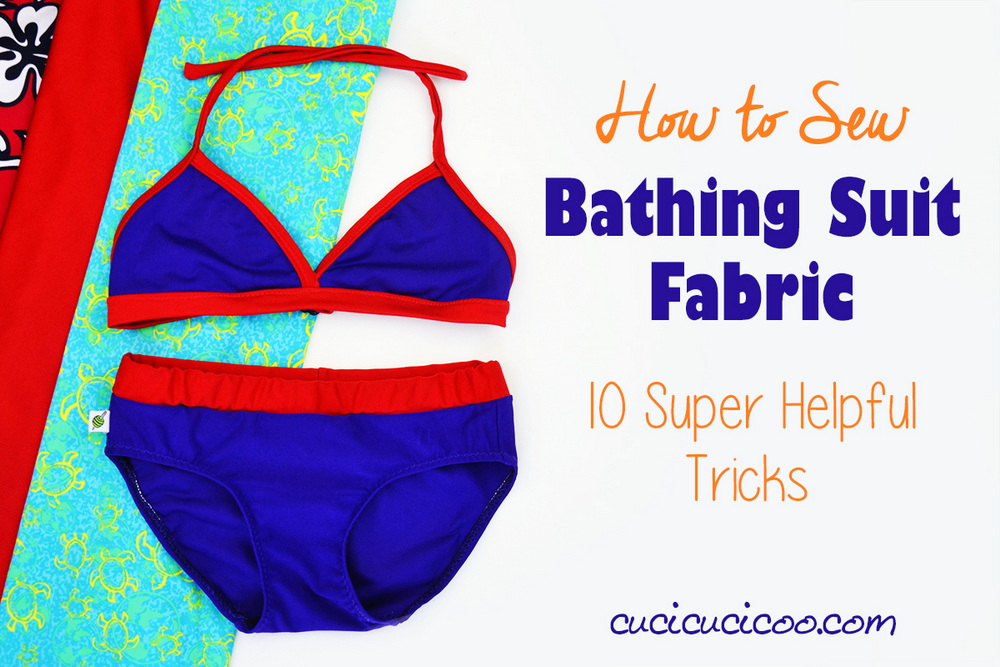 how to sew bathing suit fabric hoe om badpakstof naaldwerk