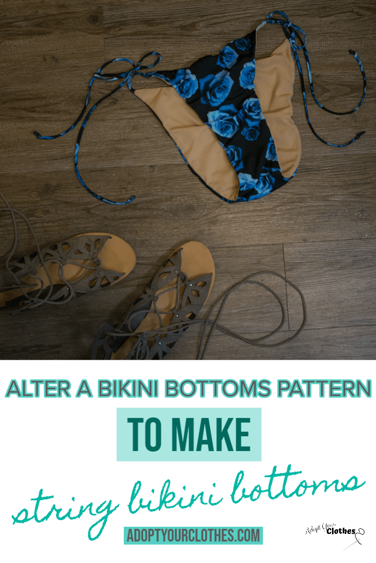 alter a bikini bottoms pattern alterar un patró de pantalons de bikini