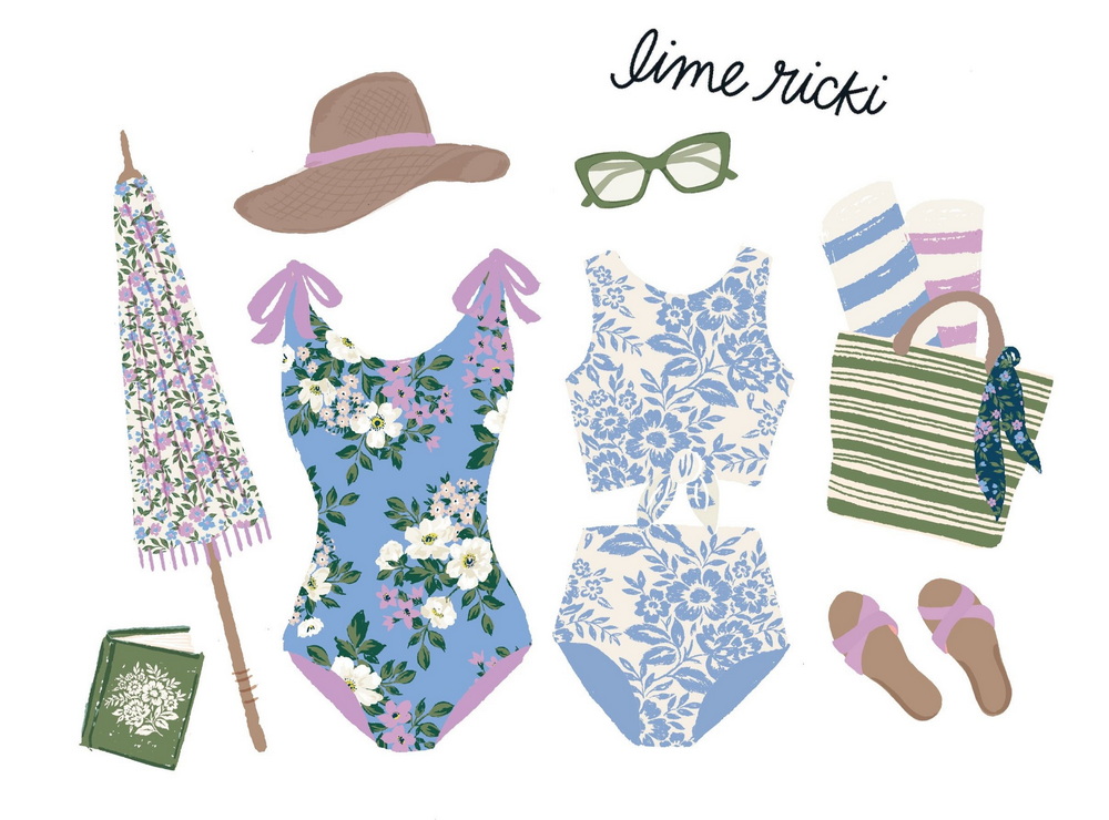 Lime Ricki Swimwear Éadaí snámha Ricki aoil