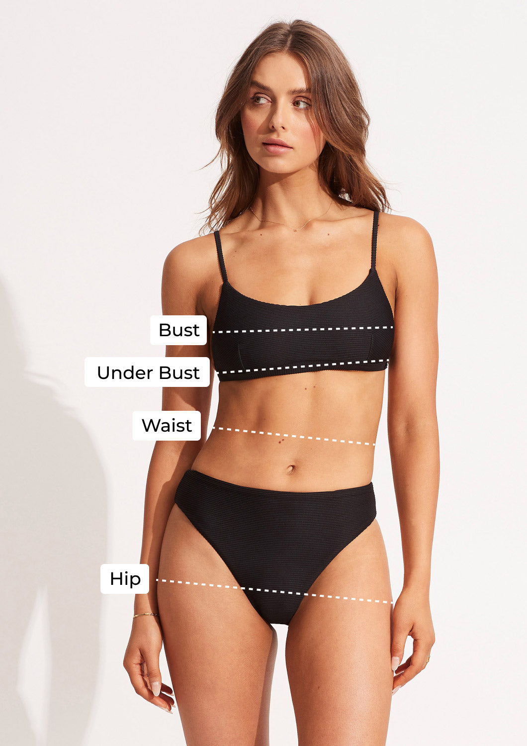 Swimwear Size Guide and how to measure Guia de talles del vestit de bany i com mesurar-lo