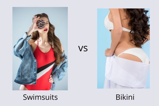 Badeanzug gegen Bikini